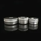 Aluminum tin cosmetic containers 40g 50g 60g matte white aluminum jar with screw cap