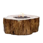 Stocked Fire Pit Table Elementi Redwood Color Antique Grc Outdoor Propane Fire Pit Table Gas