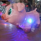 2019 Outdoor or Indoor Fiberglass Animal Model Wang Wang Team Puppy and Piggy for Kids