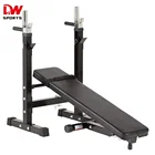 Bench Press Adjustable Foldable Weight Lifting Bench Press With Dip Station