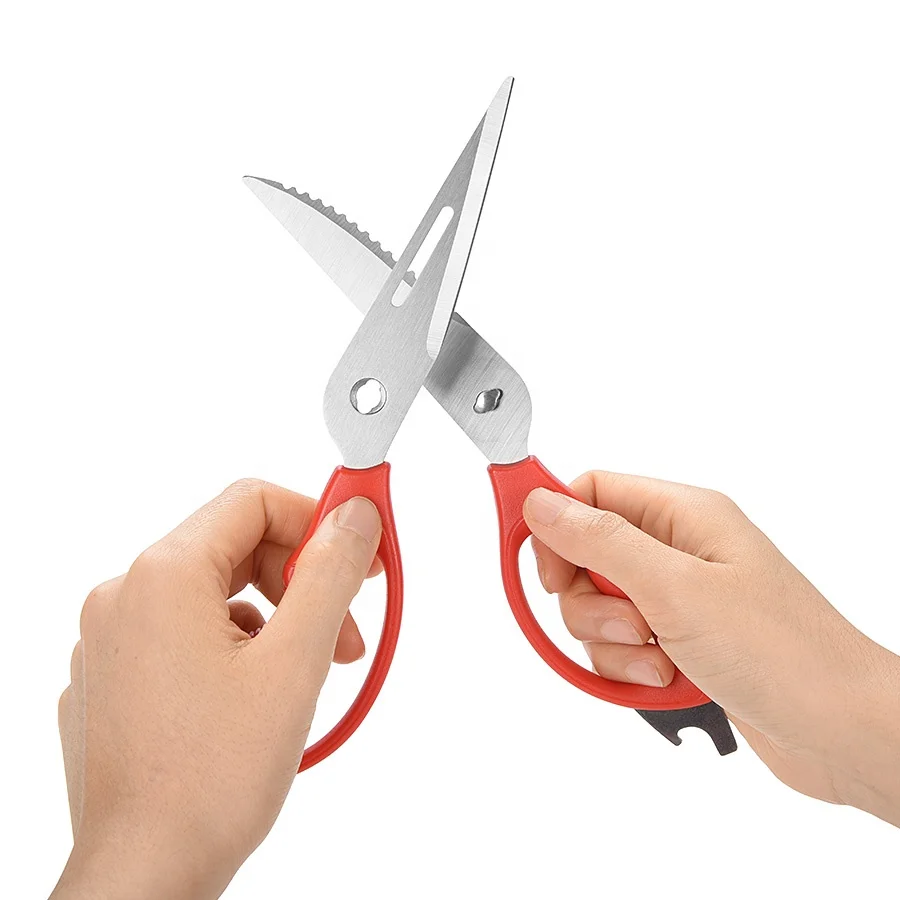 8 IN 1 stainless steel multifunction Separable home kitchen scissors with magnetic cover