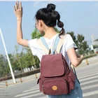 Customized Logo Casual Canvas Backpack Bag Women