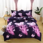 Home Bed 4 Pcs Set 100% Cotton, Dandelion Reactive Printing Luxury Bed Sheet Set/