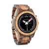 BOBO BIRD Luminous Digital Dual Display Wrist watch Natural Wood Wood Watch with Date calendar
