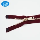 Zipper Large Metal Zipper Custom High Quality 8# 10# Luggage Metal Zipper Heavy Large Brass Metal Tooth Zip