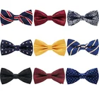 Fashion Colorful Silk Wedding Polka Dot Bow And Tie For Men With Box
