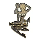Metal Coin Metal Challenge Coin Gold Plated Custom Zinc Alloy Metal USN NAVY Chief/pride Challenge Coin