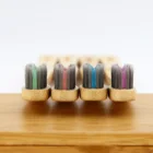 vegan natural handle biodegradable eco bamboo toothbrush with V shape bristles for orthodontic use splinter free