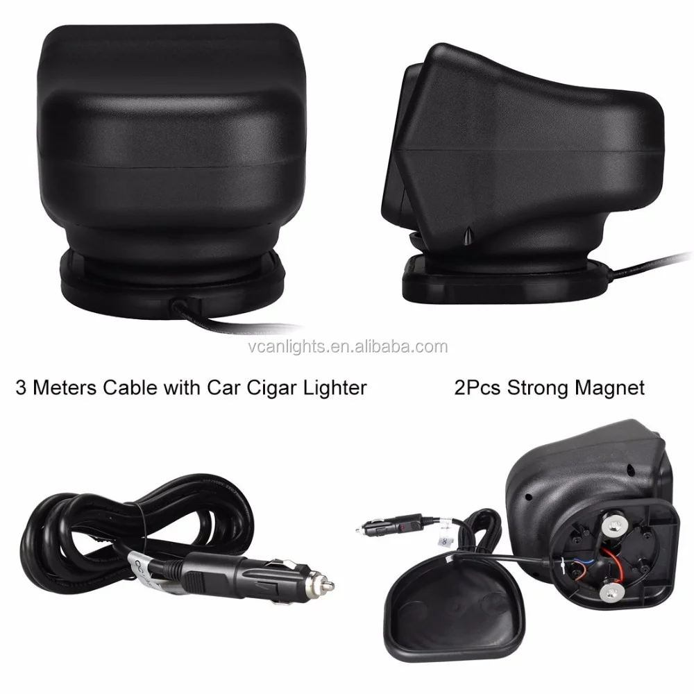 LED Marine Remote Control Spotlight Offroad Truck Car Boat Rotary Search Light 50W 360 Degree for Cars Auto Led Searching Light