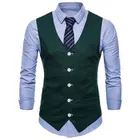 New Design Plaid Wool Mens Formal Waistcoat Vest For Men