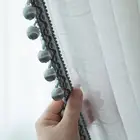 New type of floor curtain with thicker cotton and linen splicing