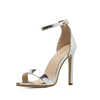 Hot selling black name brand lady high heel golden silver party sandal