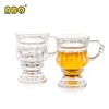 19YRS Glass-Focused History Royal style elegant gift delicate transparent glass coffee tea cup set with handle