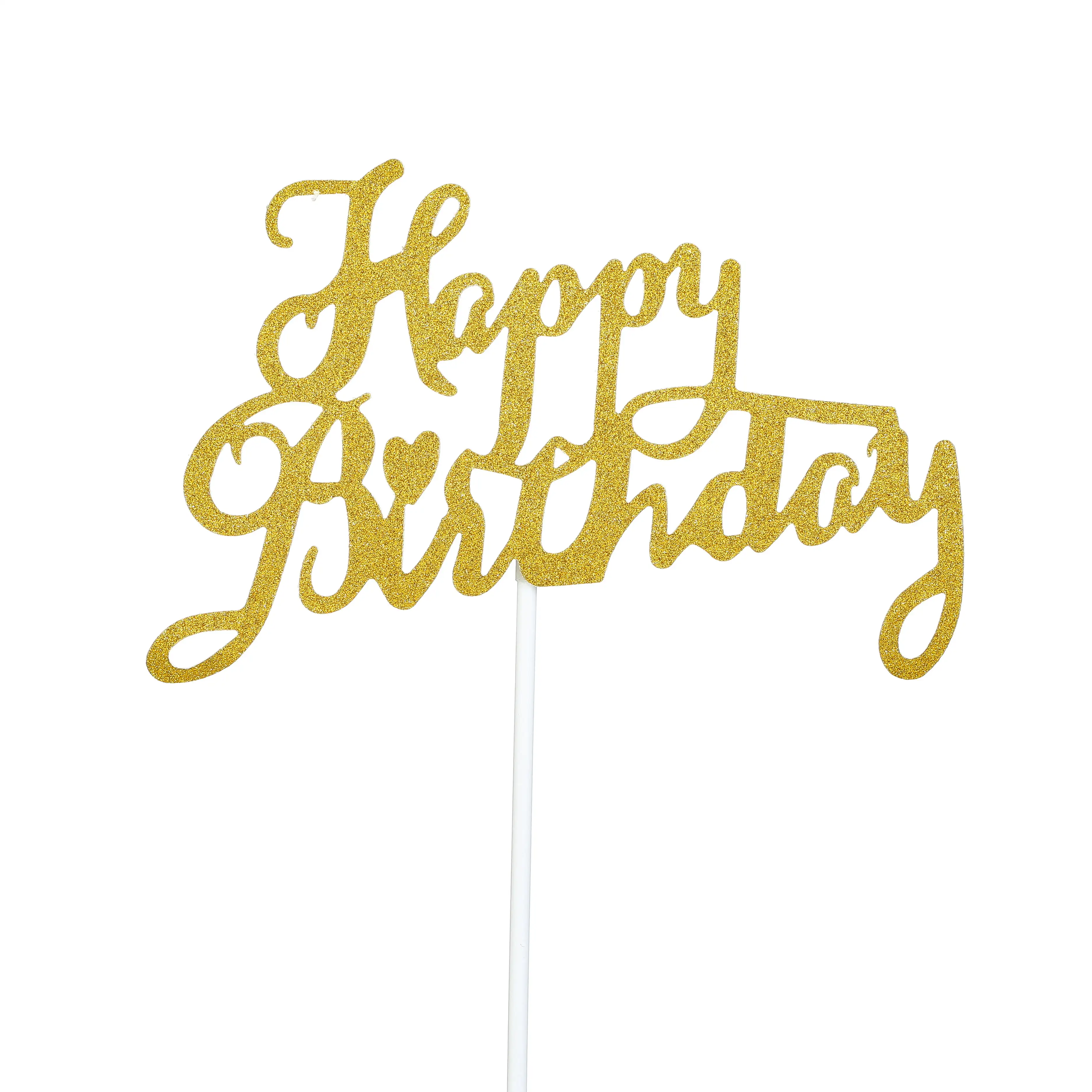new rose gold happy birthday cake topper hollow lettering cake
