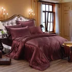 100% Pure 19mm Silk Luxury Bedding Set for Wedding Hotel Gift Custom, Queen Size, 4pcs