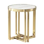 customized metal table base frame gold or rose gold colour stainless steel side table