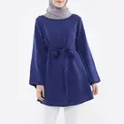 New Design Chiffon Style Islamic Abaya Women's With Muslim Cotton Blouse