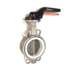 wafer type Stainless Steel butterfly valve ptfe or epdm handle price list