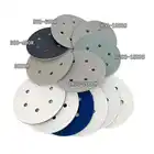 SATC 6 Inch 150mm 6 Hole Dry Wet Sponge Sandpaper Flocking Disc Sanding Paper Abrasive Tools Accessories 120-2500 Grit