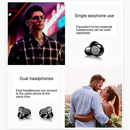MP3 Player Headset A6 TWS Bluetooth 5.0 Touch Wireless Bluetooth Earphone with Charging Box & LED Smart Digital Display - ANKUX.COM