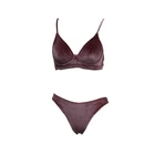 Women's velvet push up bikini sets sexy two piece swimwear