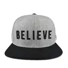 High quality grey custom puff embroidery snapback cap