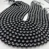 Smooth Shungite Round Mineral Beads For Jewelry Making DIY Healing Bracelet Fashion Jewelry Gemstone Beads
