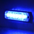 IP67 12v 24v emergency vehicle grille strobe Blue ultra thin 6 LED Slimline Warning Light