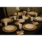 Nicro 85 Pcs 20 Guests Rose Gold Foil Dot Disposable Party Paper Cups Straws Napkins Plates Sets Dinnerware