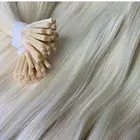 Luxury quality wholesale double drawn russian no tangle i tip hair extensions