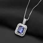 Drop Shipping Natural Mystic Quartz Stone Box Chain 925 Sterling Silver Jewelry Necklace