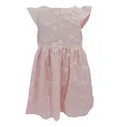 Girls Flowers Dress Pink Flying Sleeve Viscose Regular Kids Girls Printed Flowers Breathable Floral Dress For Casual