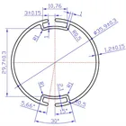 Aluminum 38 mm tube For Roller Shade Window Blinds Components Aluminum weight 0.226kg/m