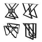 Factory Price Hotel Design Furniture Leg Black Powder Coated Metal Table Legs