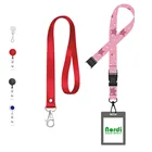 High quality custom logo fabric printed lanyard necklace with your own logo