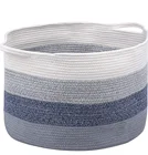 Large Decorative Woven Storage Basket Bin with Handles For Organizing