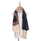 2019 New Arrivals Flower Design Machine Printed 100 polyester Bright Colour Long Size Women Fashion Winter Scarf