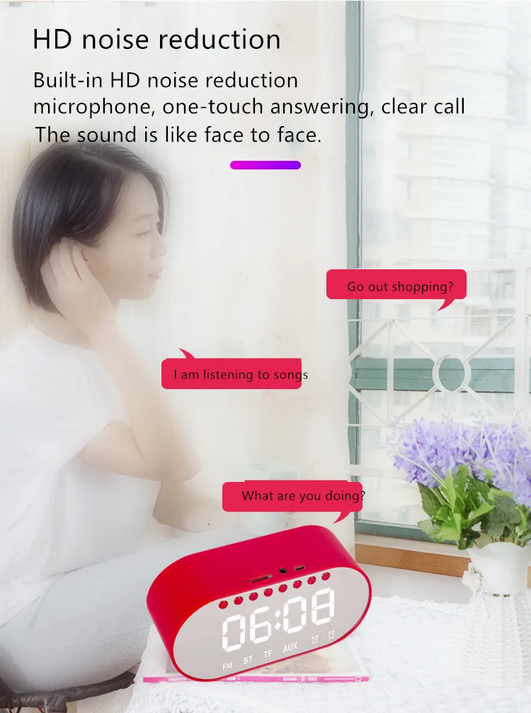 2019 promotional Christmas gift Tablet alarm clock mirror bluetooth speaker with bluetooth version 5.0 - ANKUX.COM