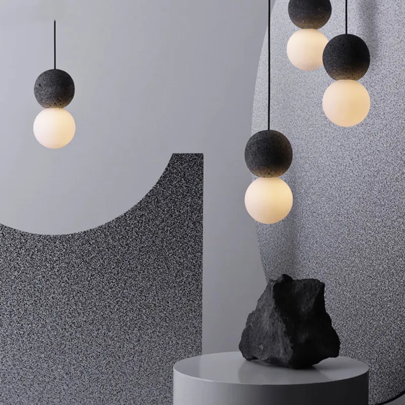 Artdecolite nordic modern design terrazzo glass round ball pendant lights