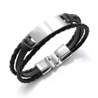 European and American style fashionable men's bracelet simple multi-layer woven men's Leather Bracelet