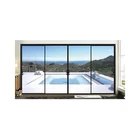 Veranda aluminium slat sound proof sliding door frame grill design