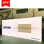 Sublimation Printed Easy Setup Portable 10x20 Edge Lit Display Wall Light Box Tradeshow Booth With Tv