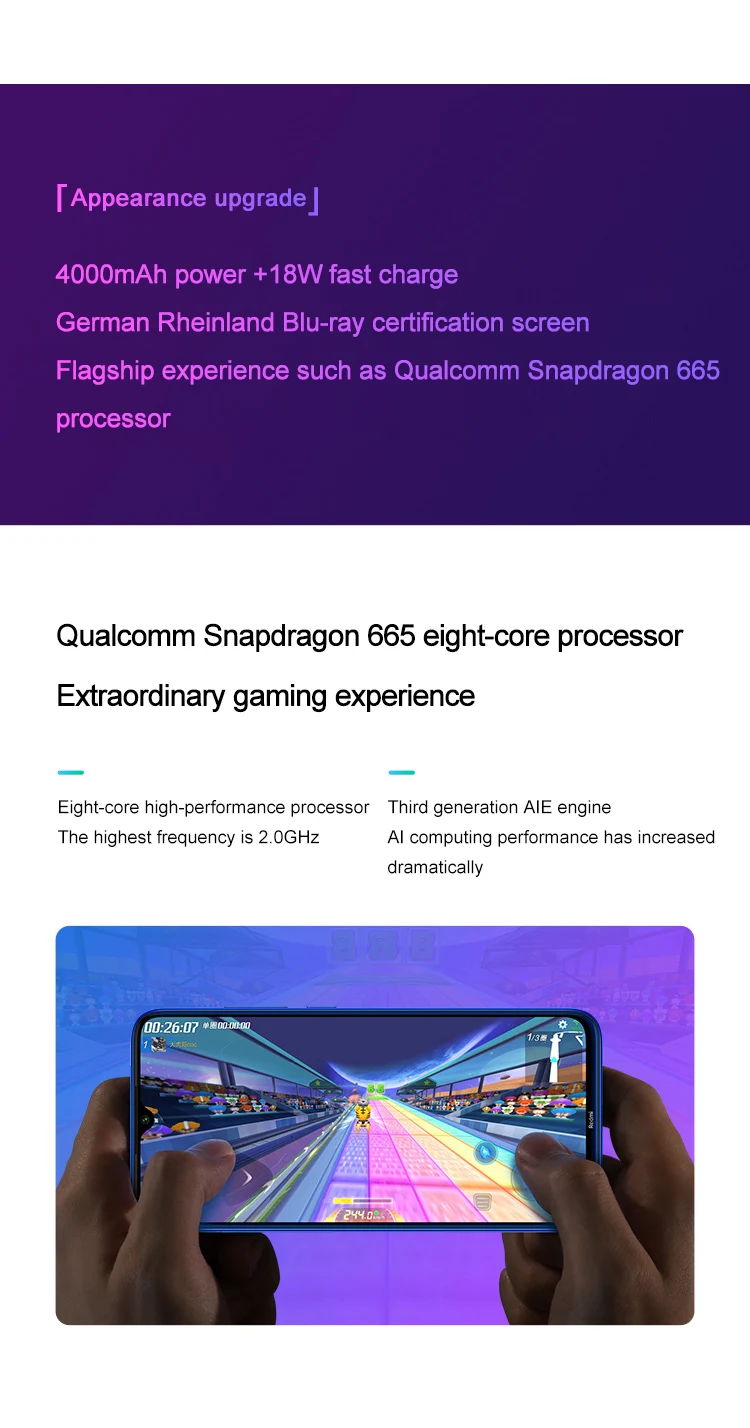 665 octa-core processor ● gpu: adrenotm 610 graphi