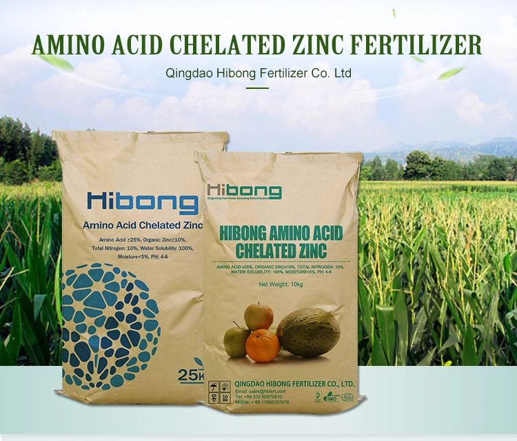 Hydroponic nutrient solution Amino Acid Chelated Zinc Agriculture compound fertilizer