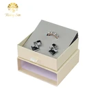 Pull-out beige suit carton jewelry display gift box paper packaging box