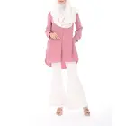 2019 Fashionable Striped Dubai Islamic Clothing Women For Abaya Muslim Blouse