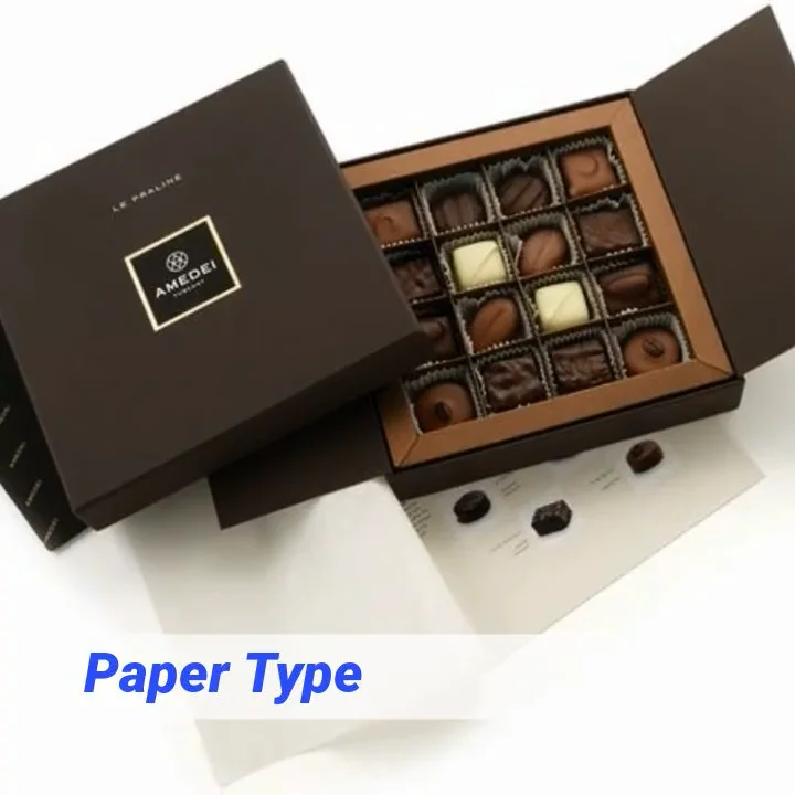 customized luxury cardboard folding chocolate box packaging