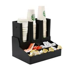 Wholesale Supplier Paper Coffee Plastic Cup Holder Dispenser Upright Coffee Condiment