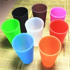 100% Food Grade Multicolor Unbreakable Silicone Drinking Water Cup For Travel