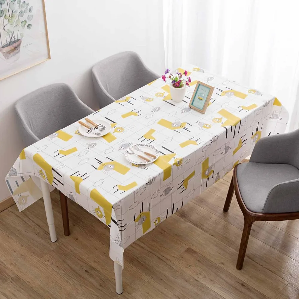 Peva Table Cloth Rectangle Tablecloth Kitchen Waterproof Plaid